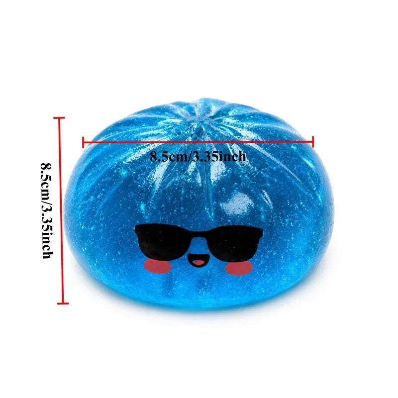 Glitter Halloween Ghost Dumplings Squishy Soft Slow Rebound Resilience Decompression with Steamer Stuffed Shark Bun Gift