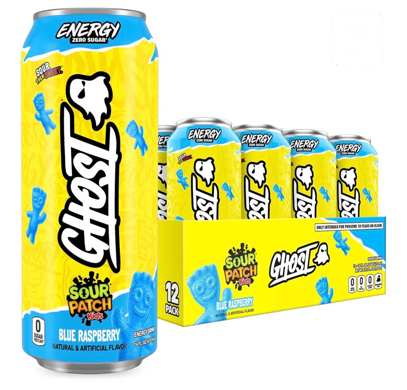 Ghost Energy Drink- Zero Sugars-12 Pack