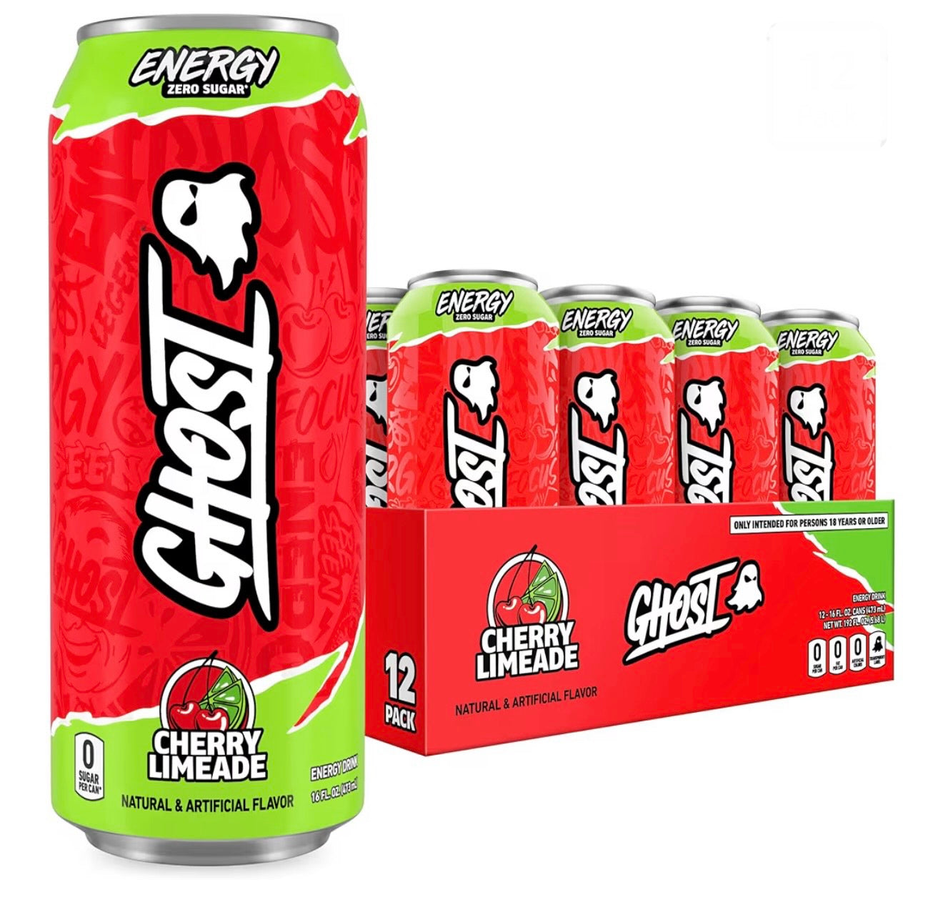 Ghost Energy Drink- Zero Sugars-12 Pack