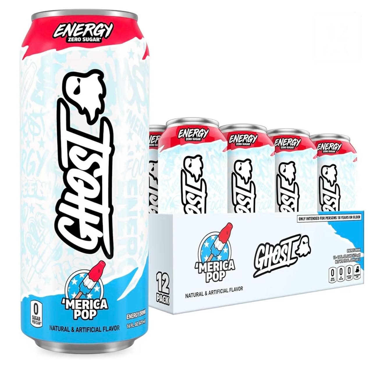 Ghost Energy Drink- Zero Sugars-12 Pack