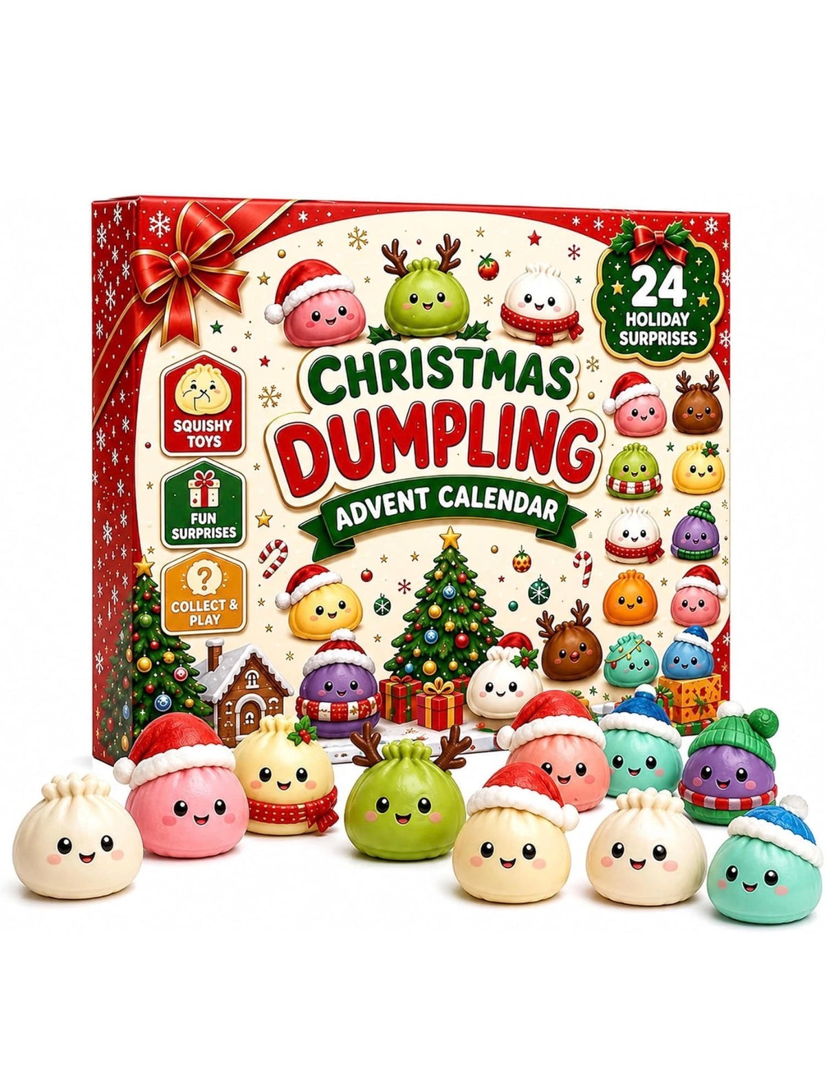 2026 Mystery Squishy Dumpling Advent Calendar, 24 Days Of Squishes