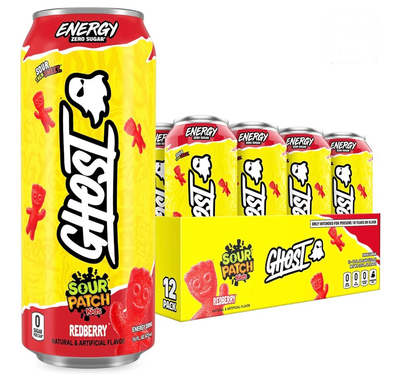Ghost Energy Drink- Zero Sugars-12 Pack