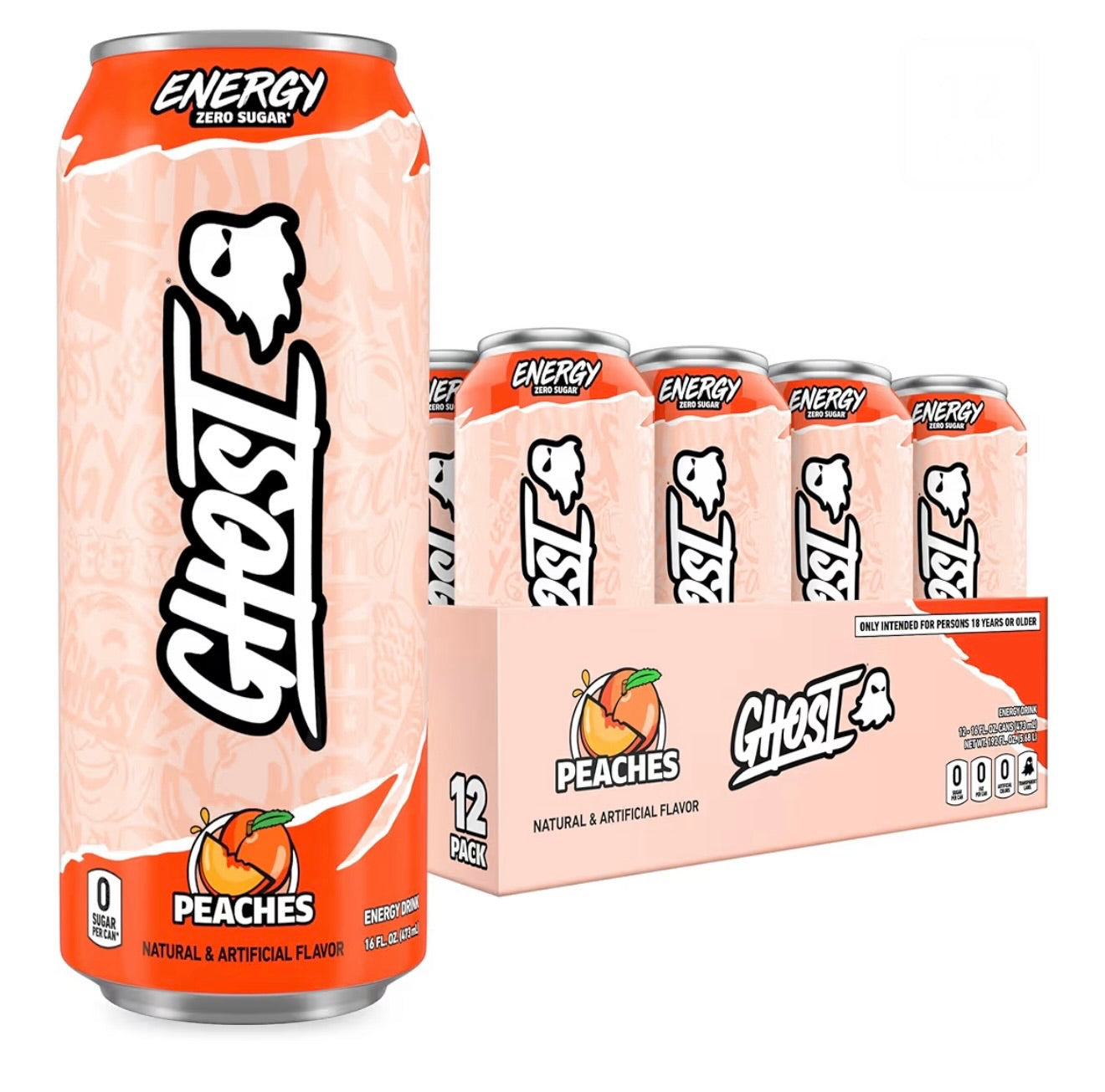 Ghost Energy Drink- Zero Sugars-12 Pack