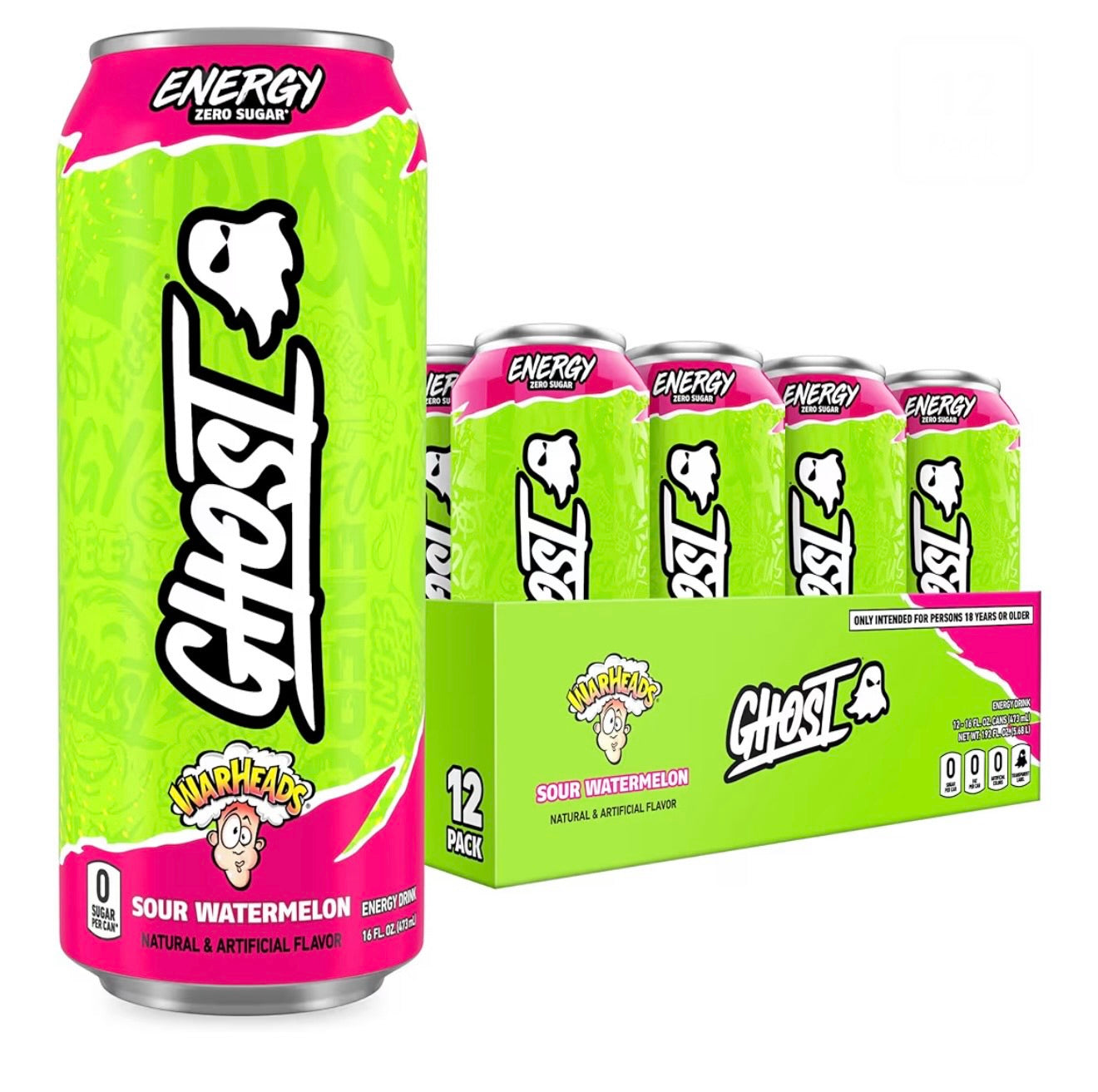 Ghost Energy Drink- Zero Sugars-12 Pack