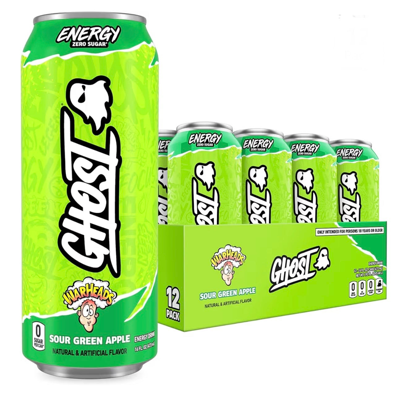 Ghost Energy Drink- Zero Sugars-12 Pack