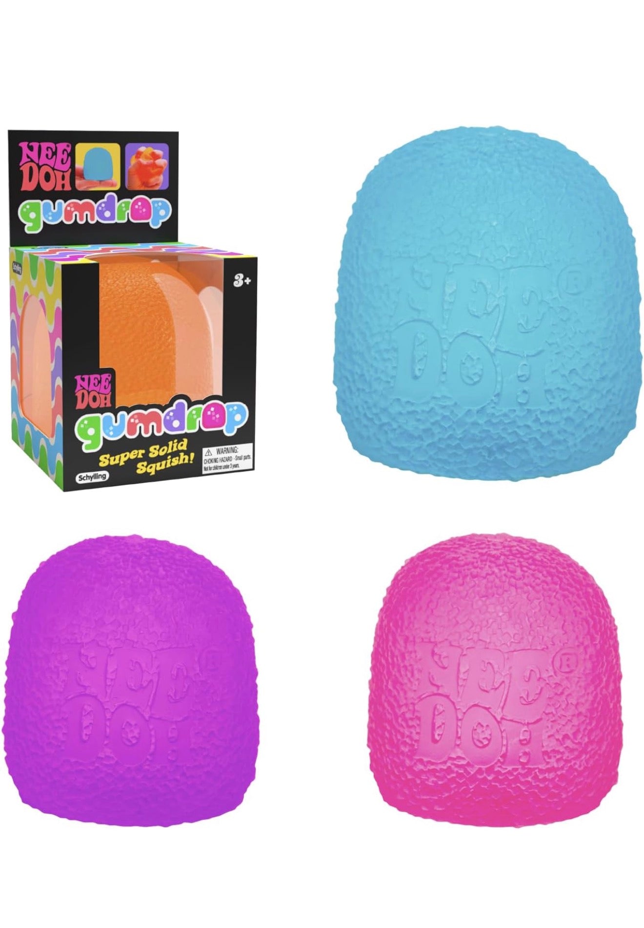 NeeDoh Gum Drop, 1 Random Assorted Color