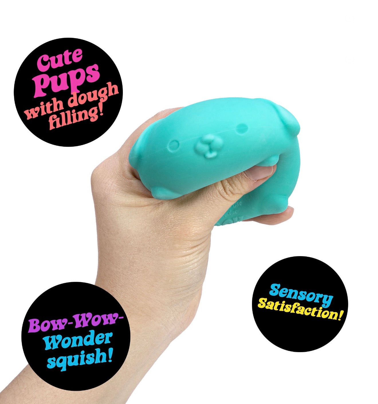 NeeDoh Funky Pup Novelty Fidget Toy, (1 Piece, Color May Vary), Children Ages 3+