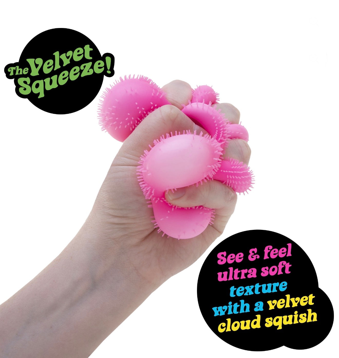 Nee Doh Fuzz Ball Flower Power Novelty Fidget Toy, (1 Piece, Color May Vary), Children Ages 3+