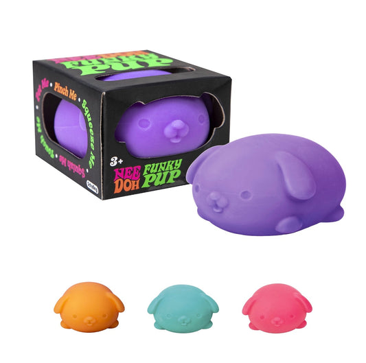 NeeDoh Funky Pup Novelty Fidget Toy, (1 Piece, Color May Vary), Children Ages 3+