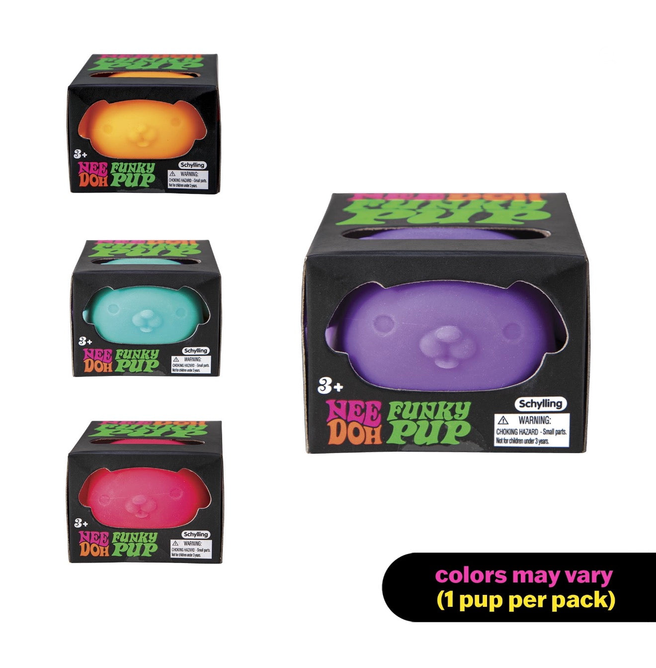NeeDoh Funky Pup Novelty Fidget Toy, (1 Piece, Color May Vary), Children Ages 3+