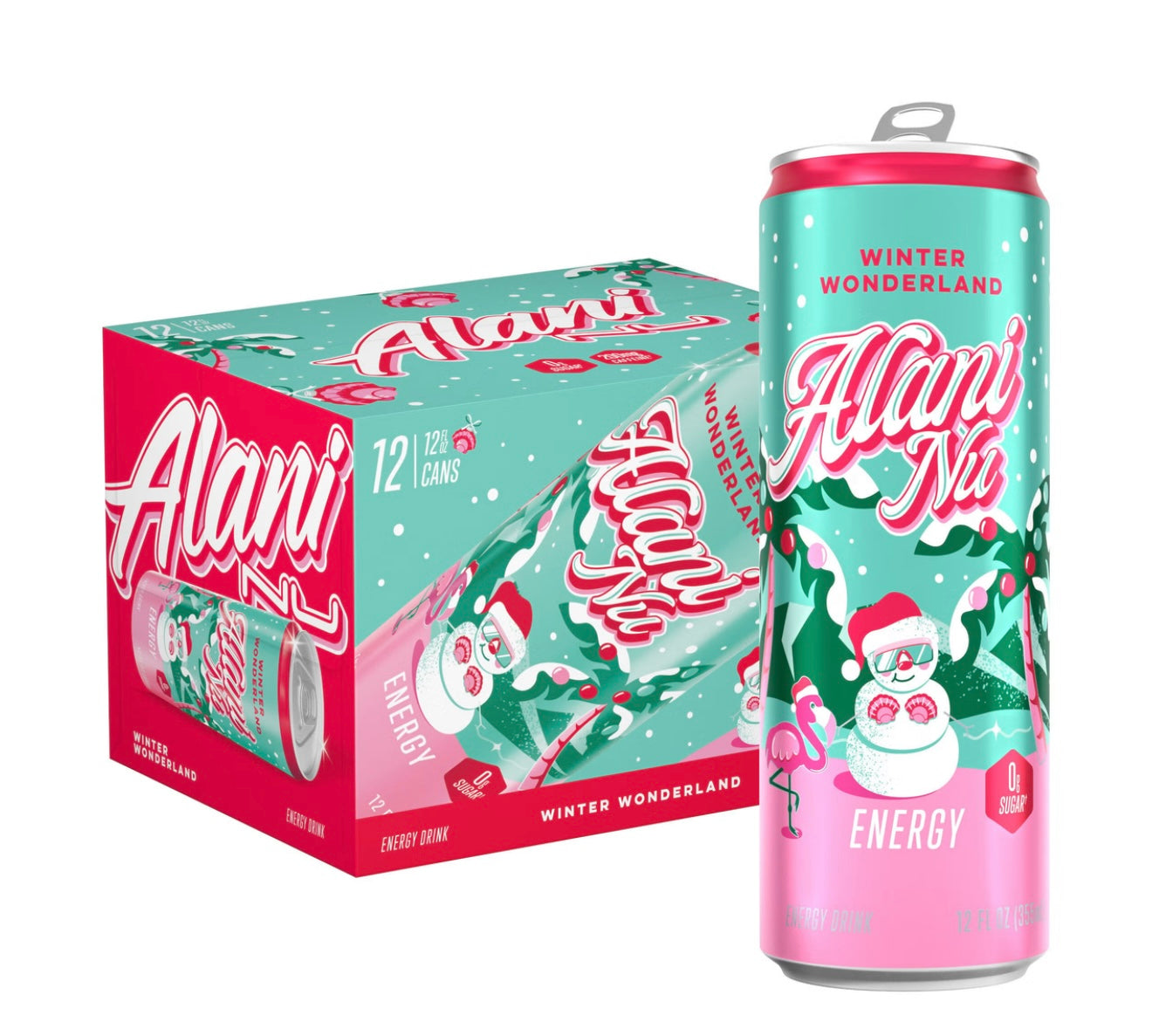 Alani Nu Winter Wonderland Energy Drink, 12 Fl Oz, 12 Pack