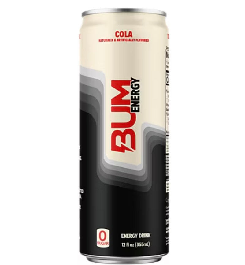 Bum Energy Cola Energy Drink, 112 mg Natural Caffeine, 12 fl oz Can